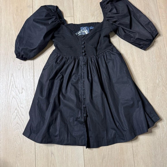 Anthropologie NWT Maeve Puff-Sleeved Sweetheart Mini Dress Babydoll XS Petite - Picture 12 of 12